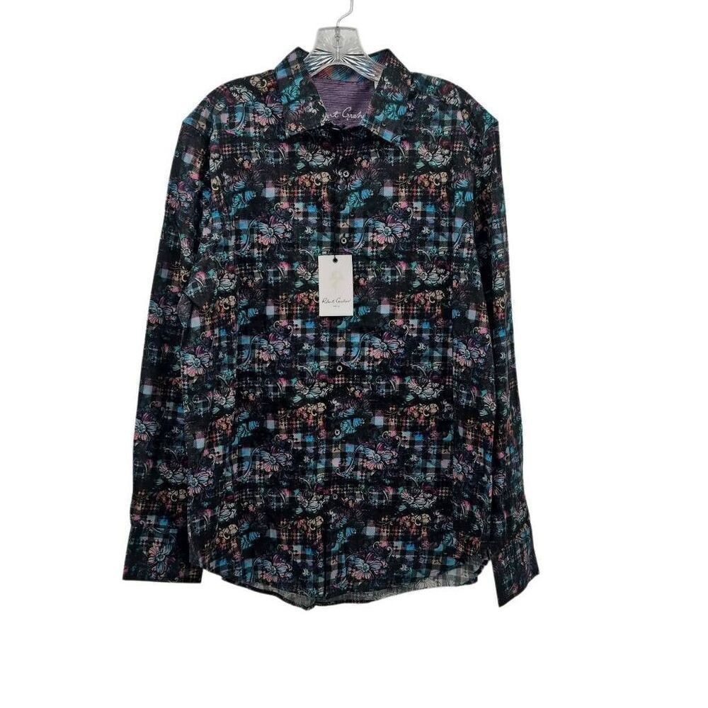 Robert Graham Wagner Abstract Print Button-Up Shirt Size XL